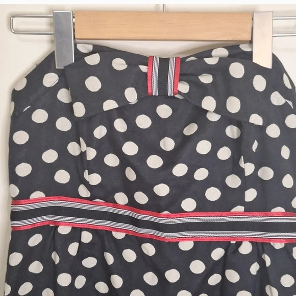 Anthropologie Maeve Polka Peppered strapless dress SZ 2 - Picture 3 of 6